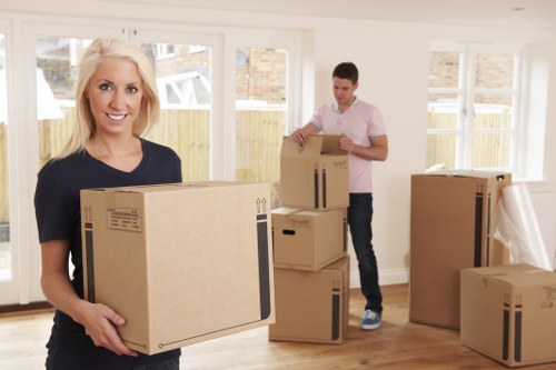 Careful furniture and box loading by a Tufnell Park man and van team