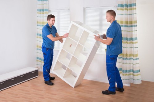 Professional removals van helping with furniture transport